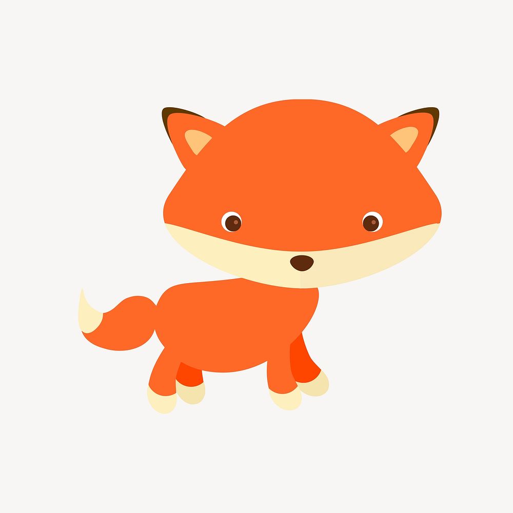 Fox animal clip art vector. Free public domain CC0 image.
