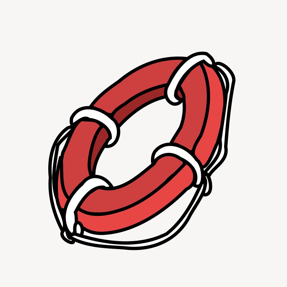 Lifebuoy clip art vector. Free public domain CC0 image.