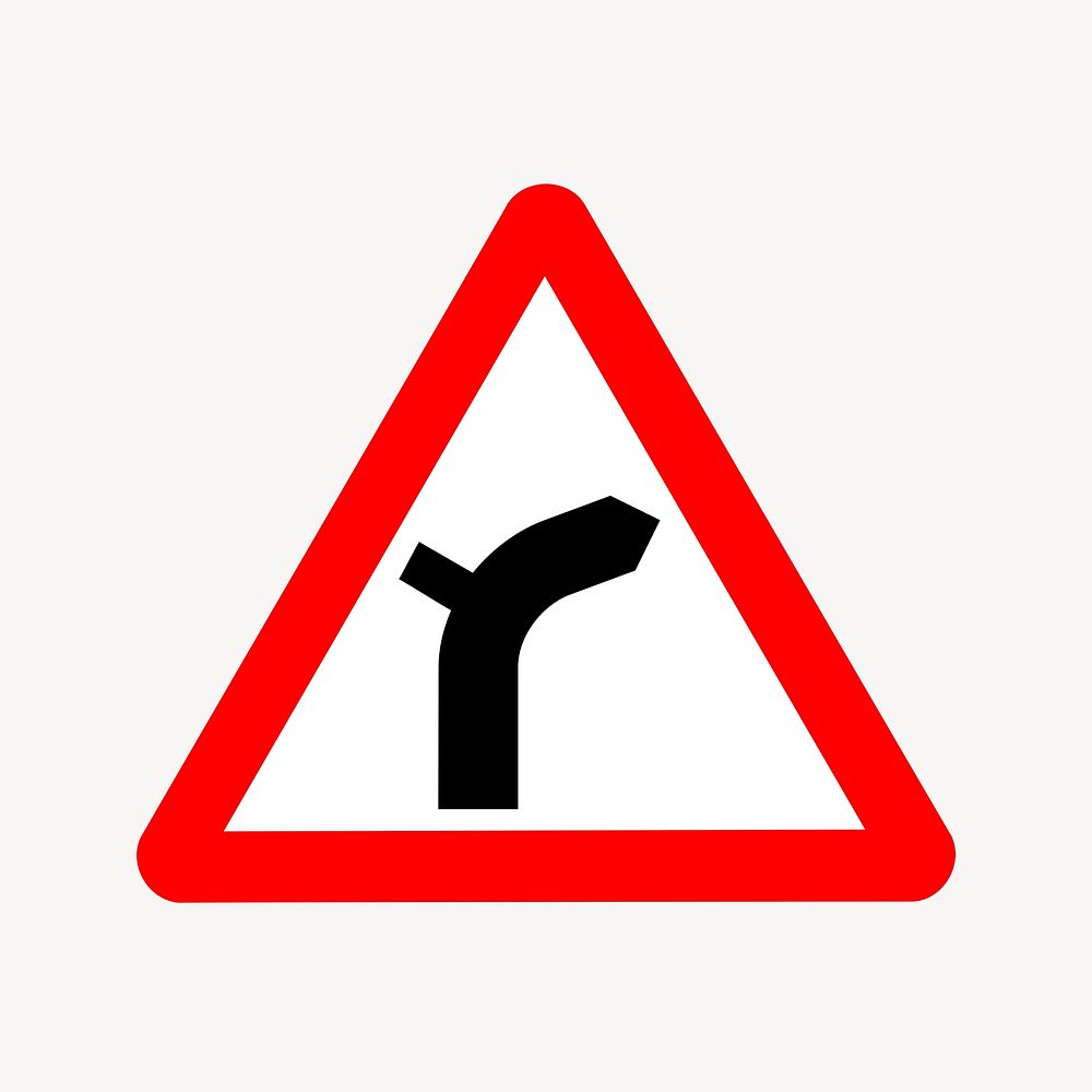 Right bend traffic sign clip  art. Free public domain CC0 image. 