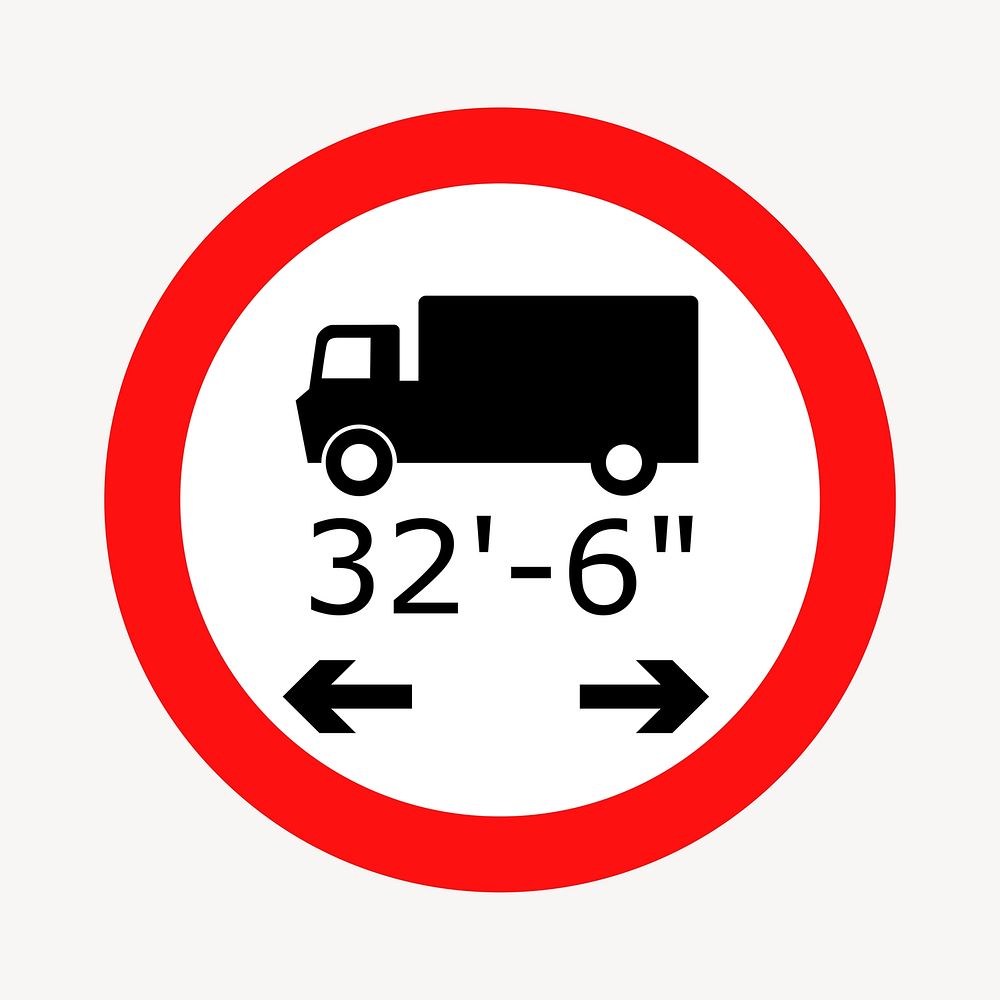 Vehicle weight restriction  sign clip art vector. Free public domain CC0 image.