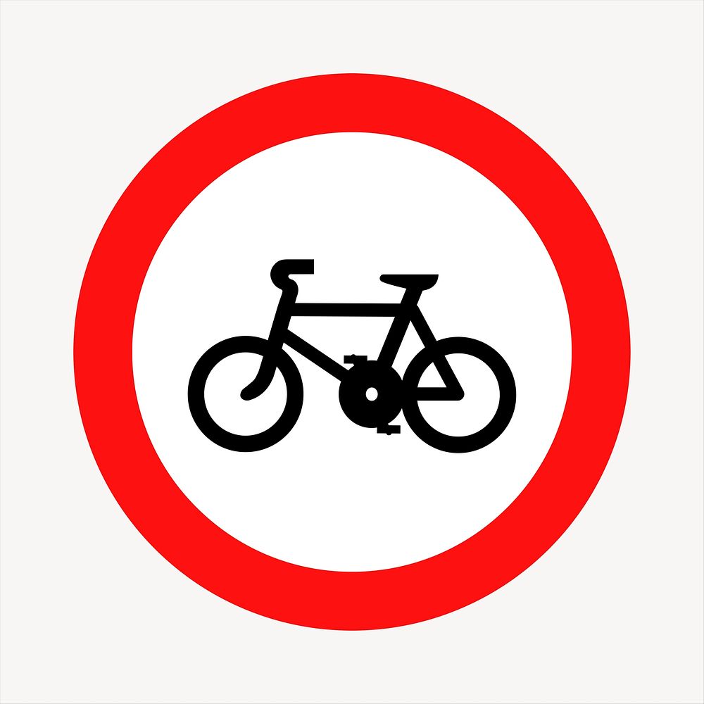 Bike traffic sign clip art psd. Free public domain CC0 image.
