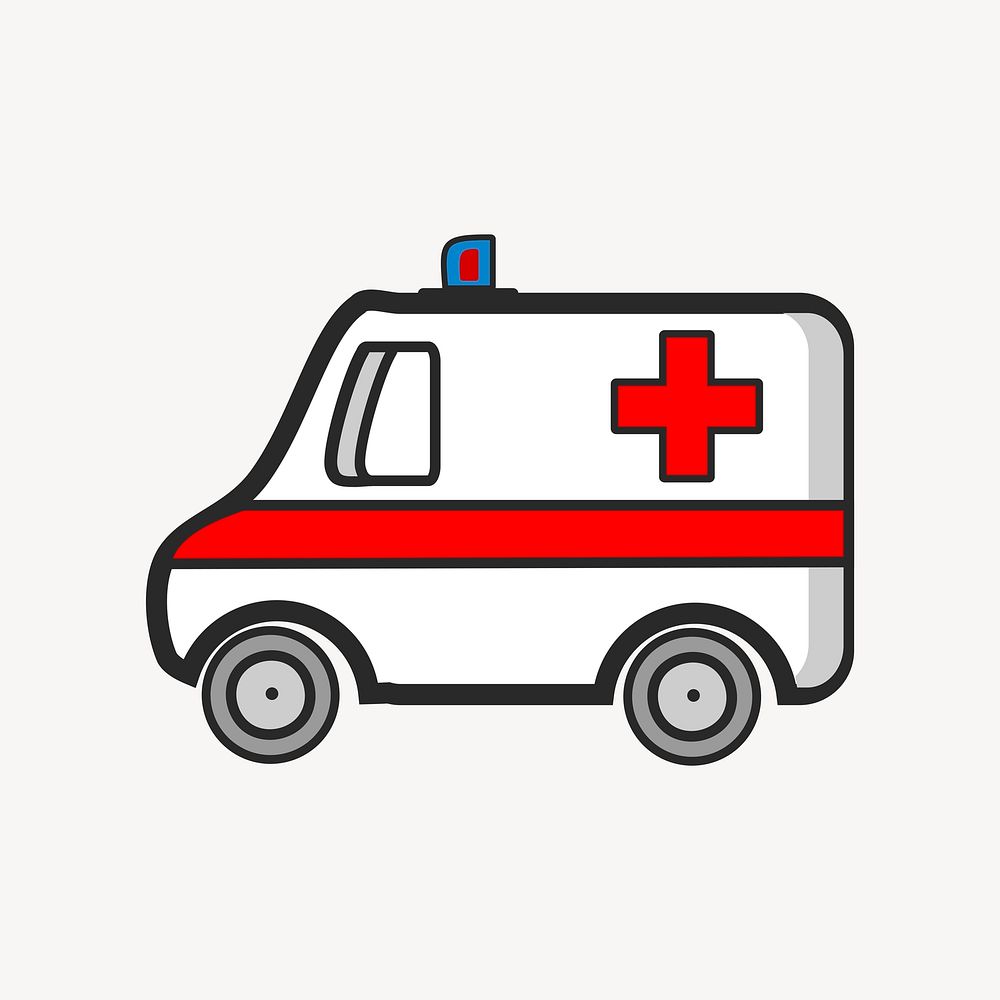Ambulance clip art vector. Free public domain CC0 image.
