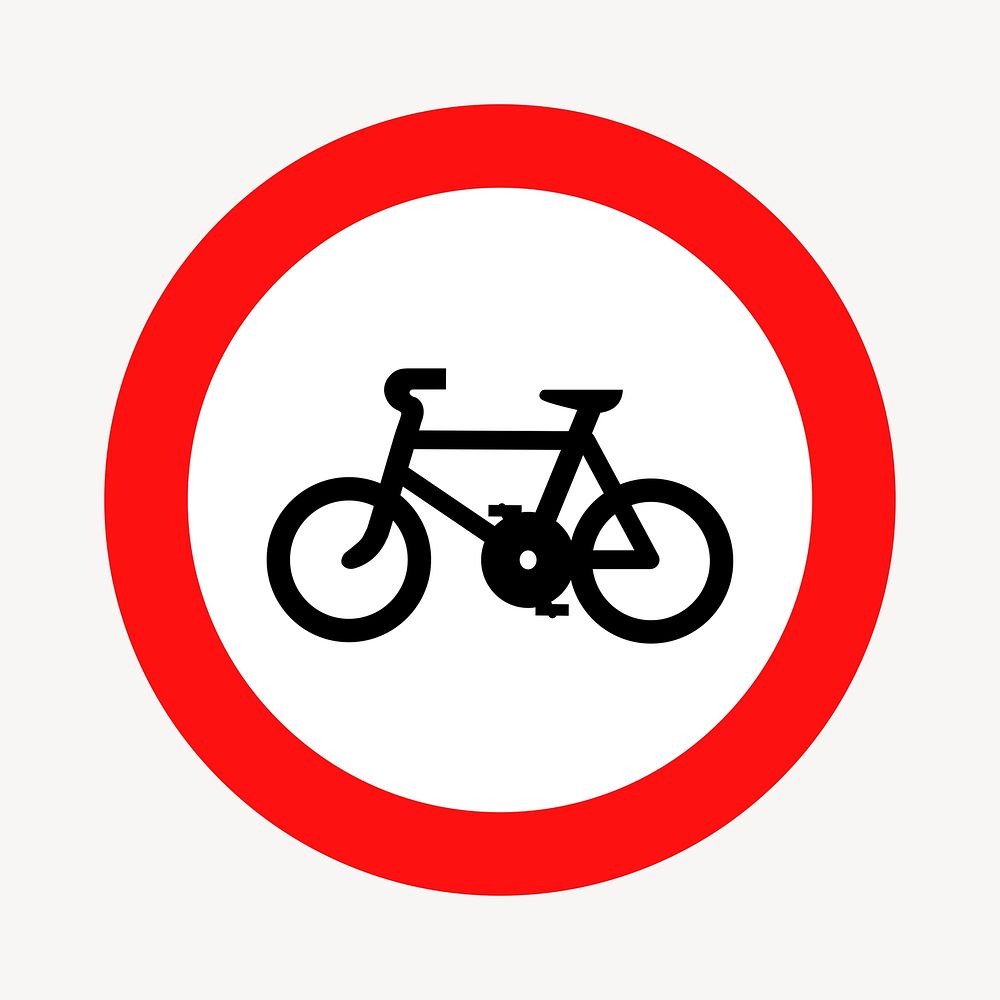 Bike traffic sign clip art vector. Free public domain CC0 image.