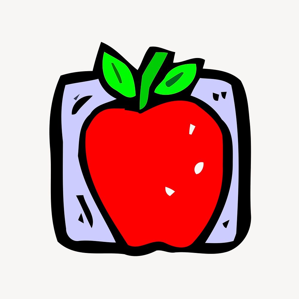 Apple illustration. Free public domain CC0 image.