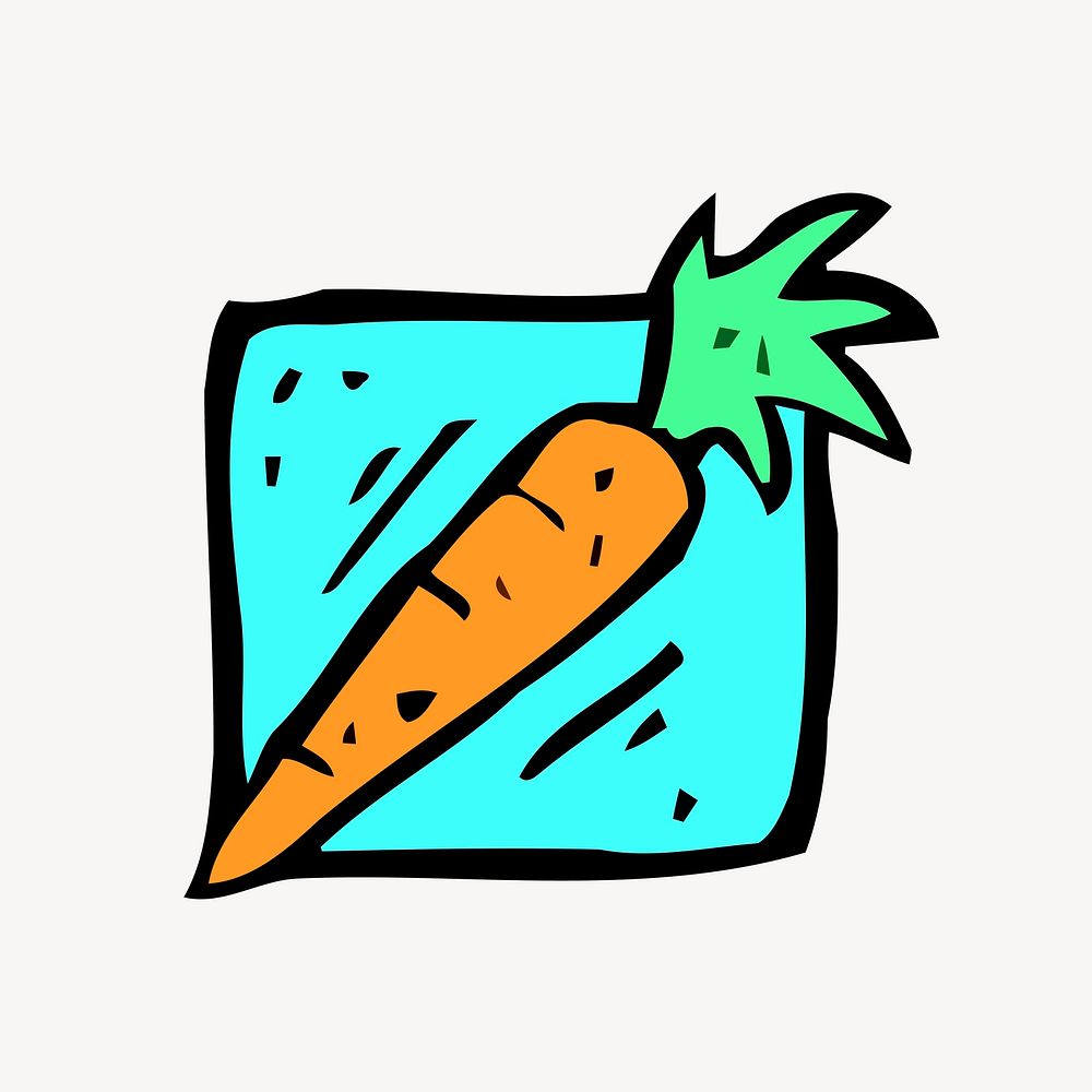 Carrot clipart vector. Free public domain CC0 image.