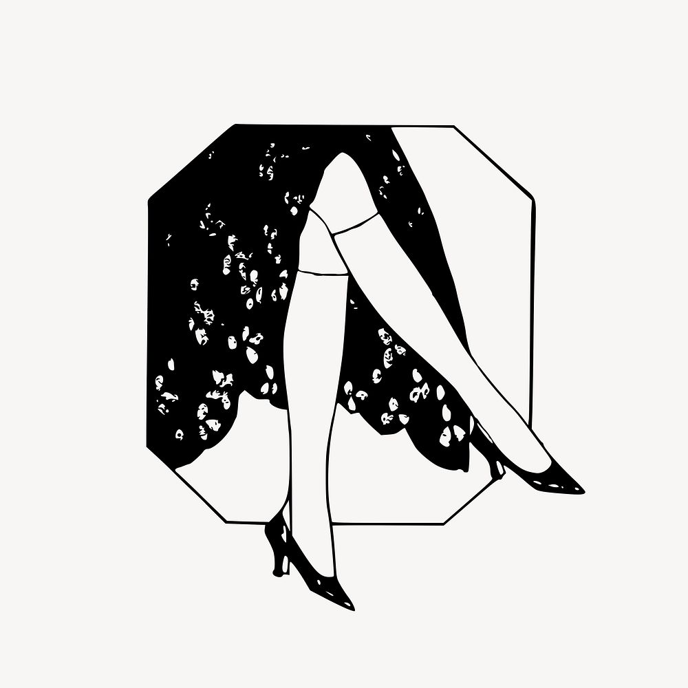 Woman's legs clip  art. Free public domain CC0 image. 