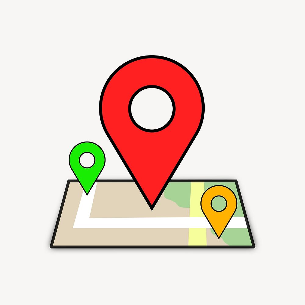 Location pin clip art vector. | Free Vector - rawpixel