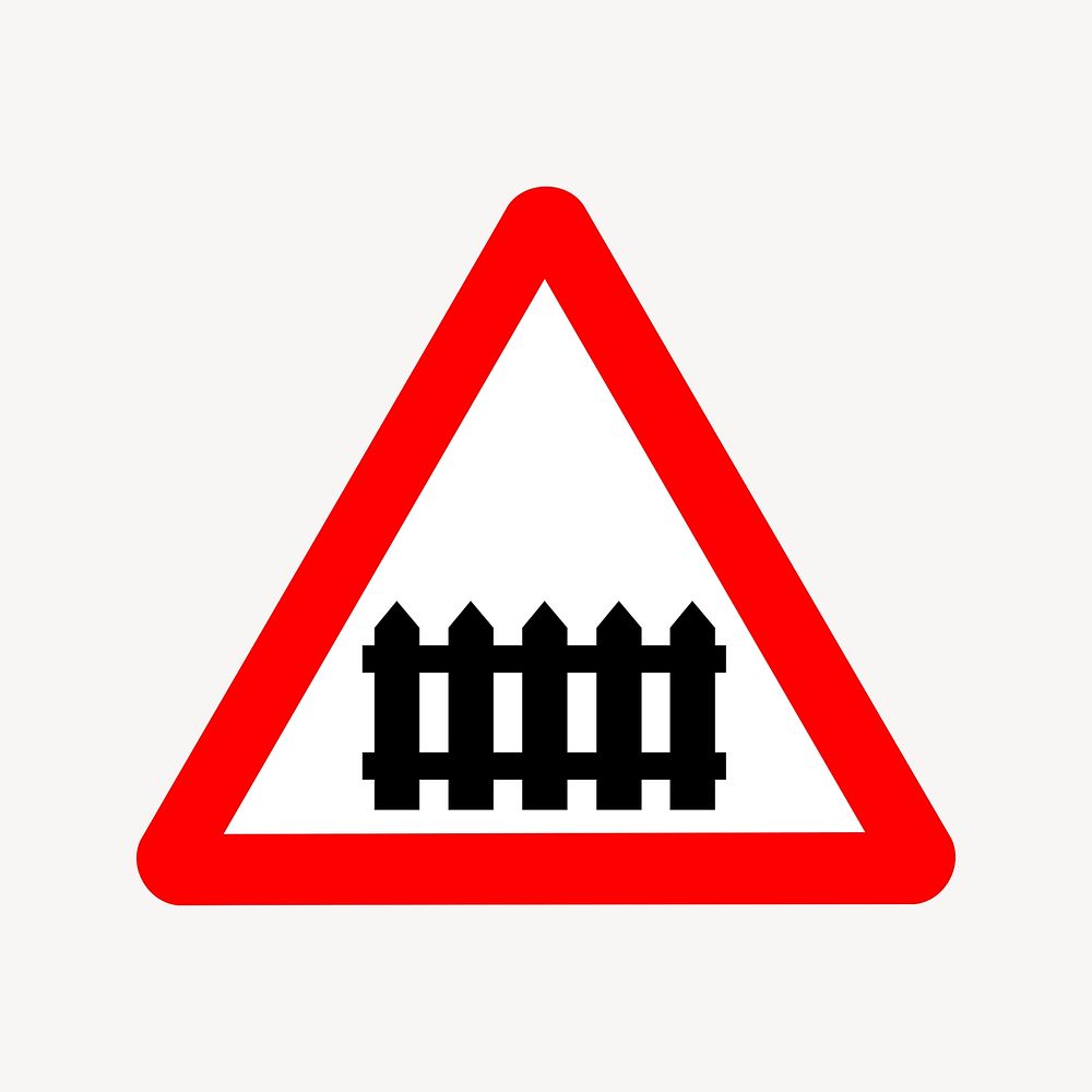 Crossing barrier  sign clip  art. Free public domain CC0 image. 