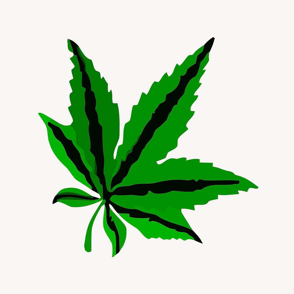 Marijuana Leaf clipart vector. Free public domain CC0 image.