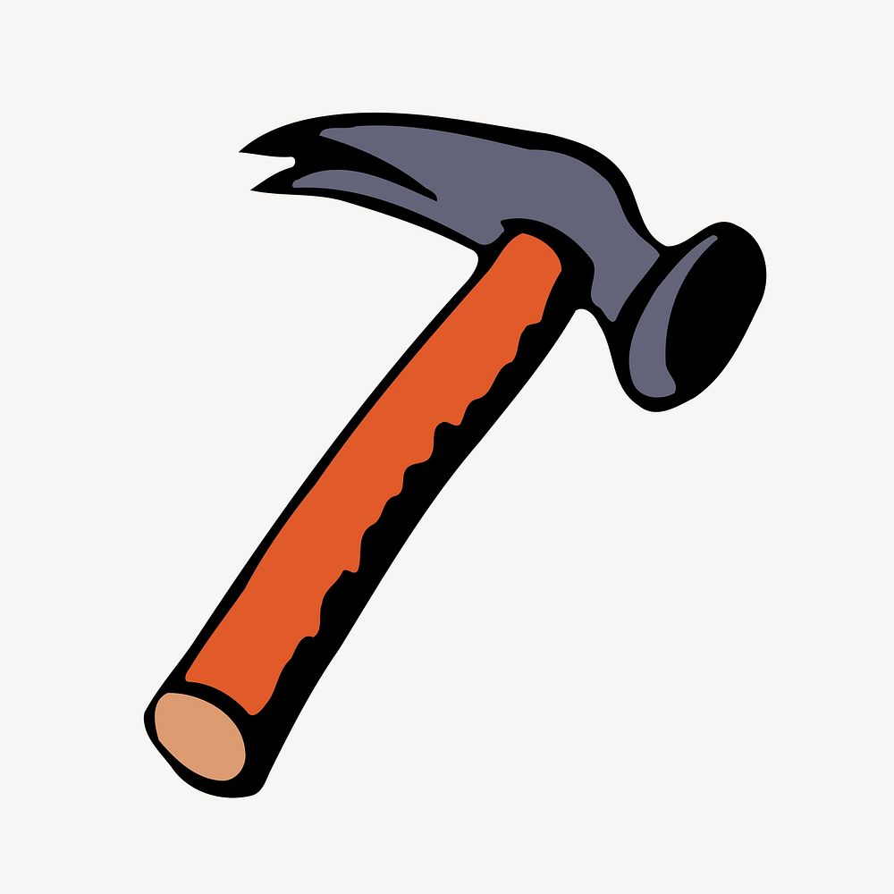 Hammer illustration. Free public domain CC0 image.