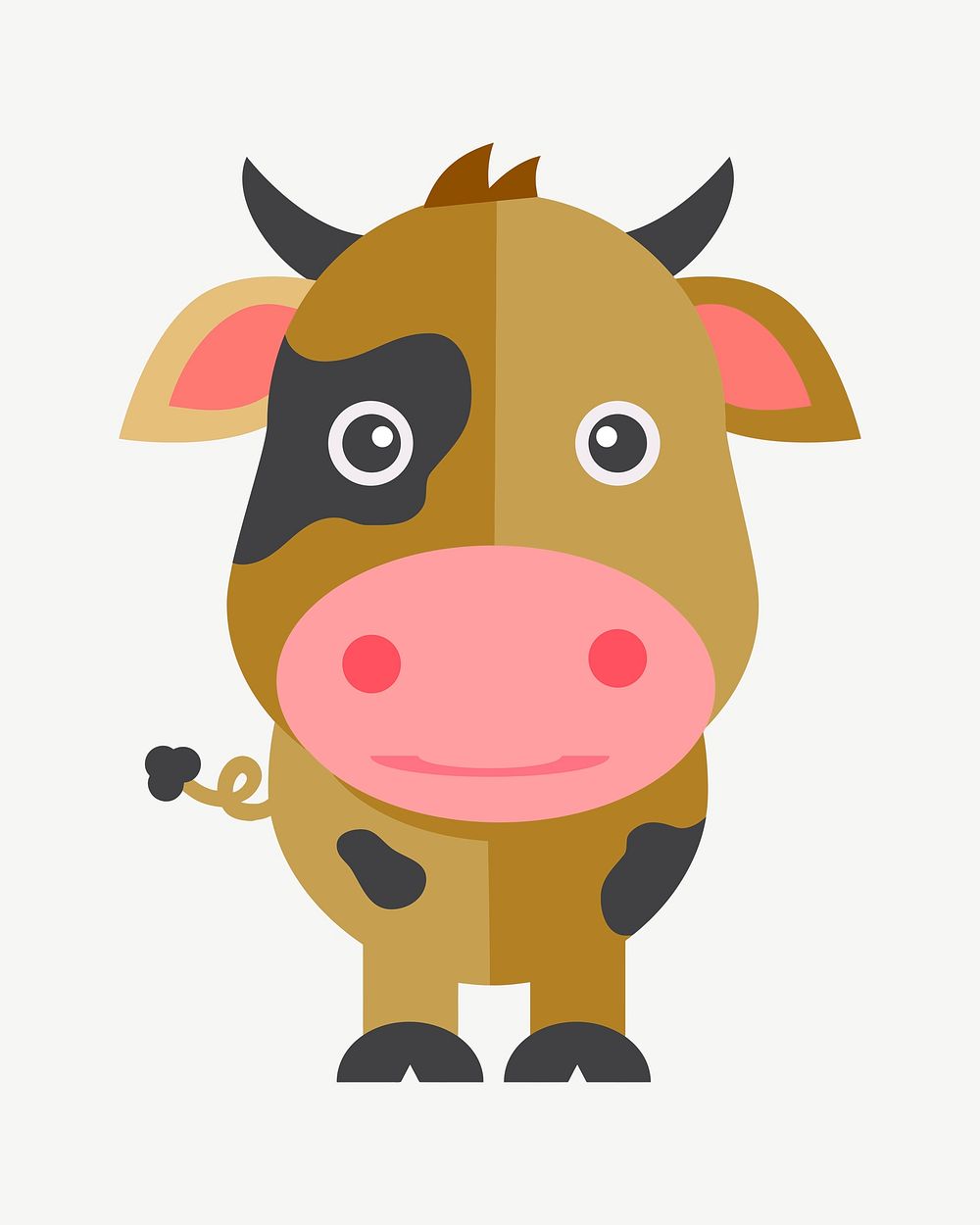 Cow illustration vector. Free public domain CC0 image.