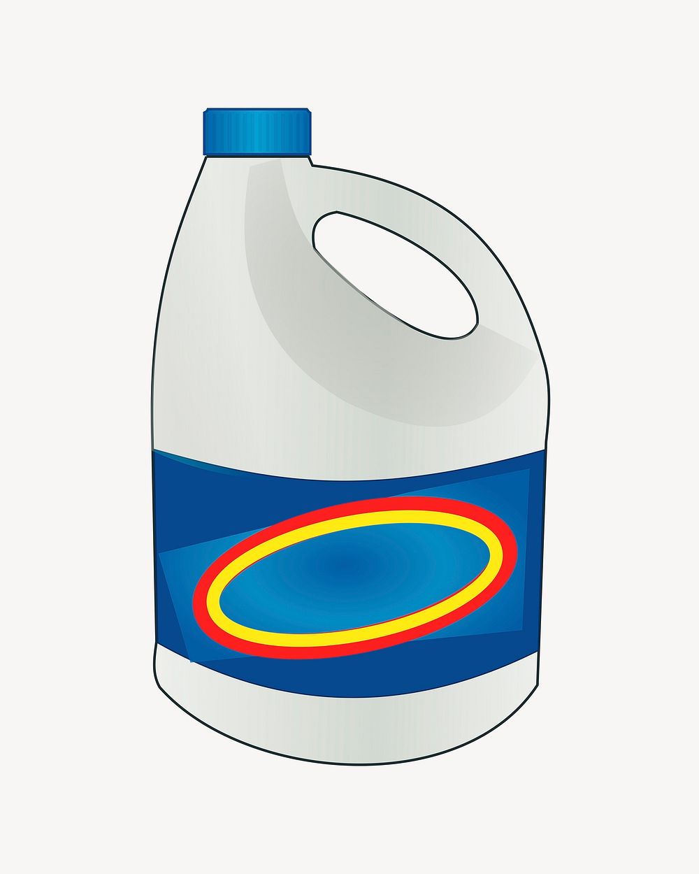 Bleach bottle clipart illustration vector. Free public domain CC0 image.
