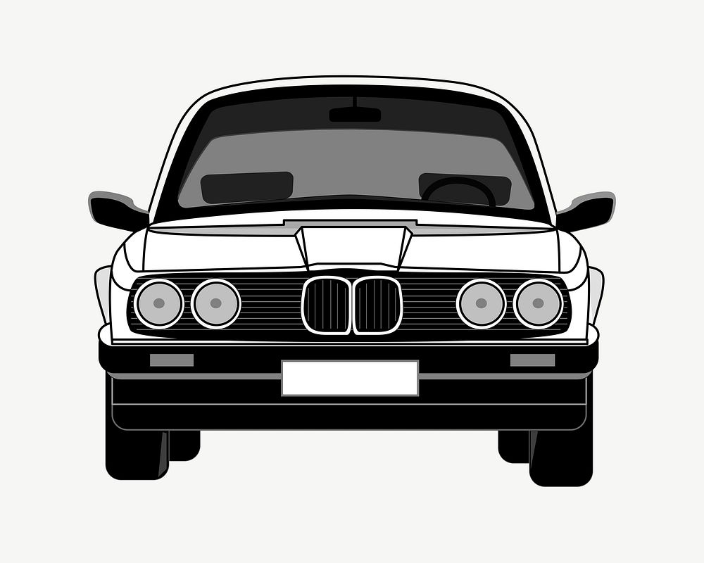 Classic car clipart illustration vector. Free public domain CC0 image.