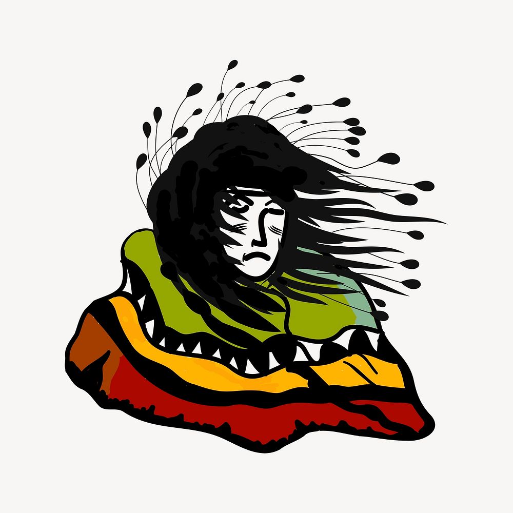 Native American clip art vector. Free public domain CC0 image.