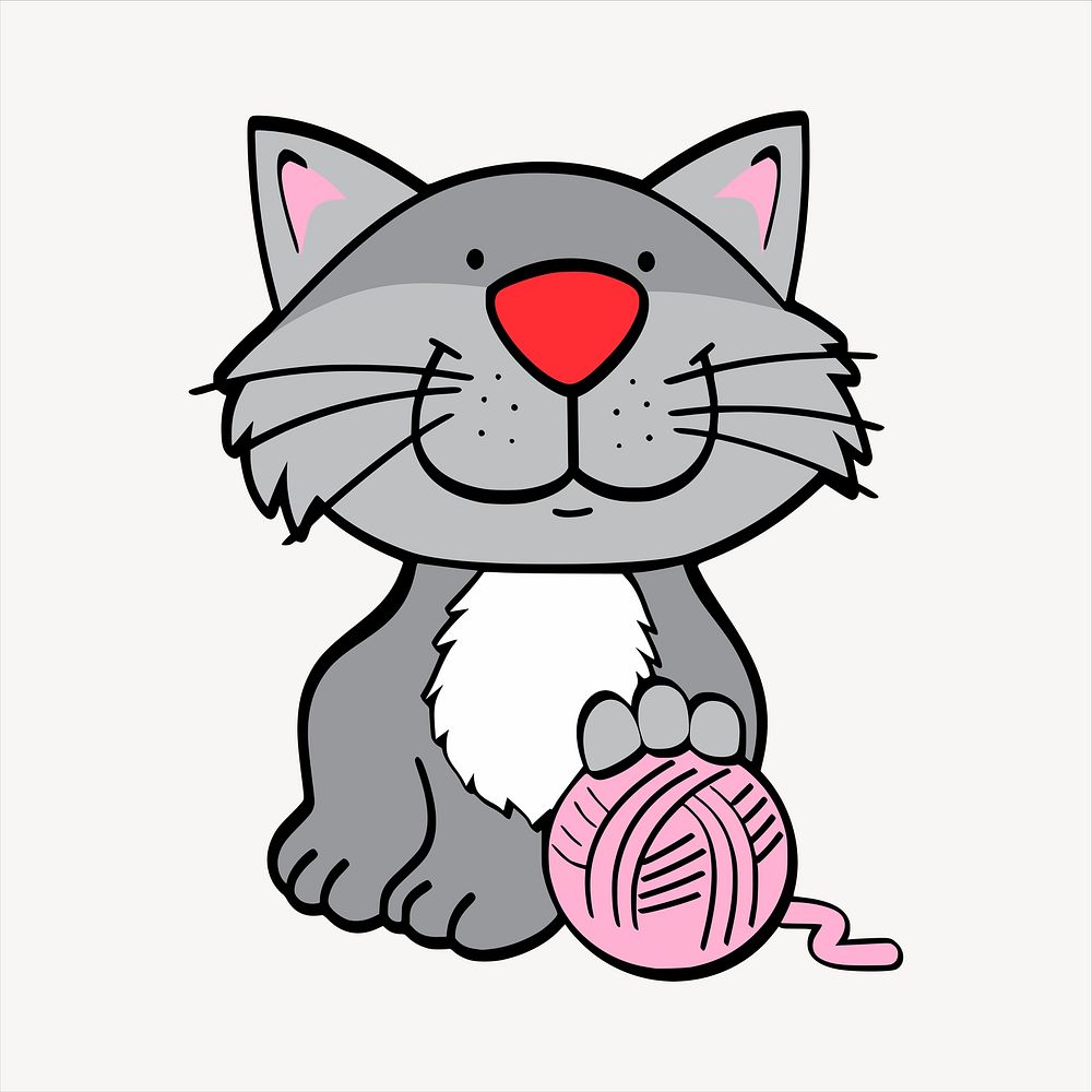 Cat clipart illustration psd. Free public domain CC0 image.