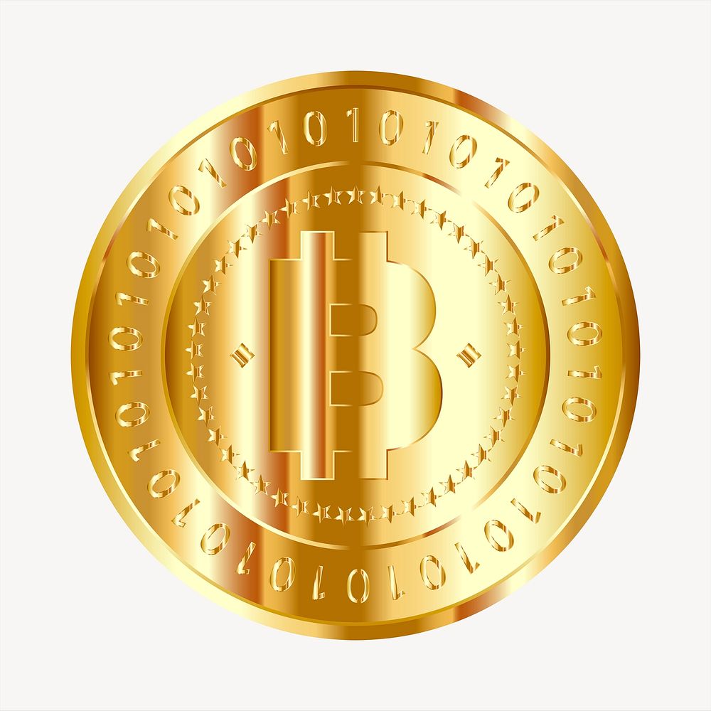 Bitcoin clipart illustration psd. Free public domain CC0 image.