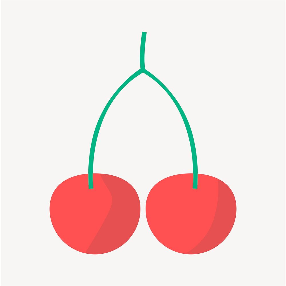 Cherries illustration vector. Free public domain CC0 image.