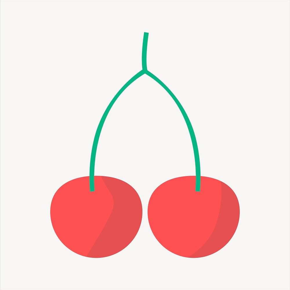 Cherries illustration psd. Free public domain CC0 image.