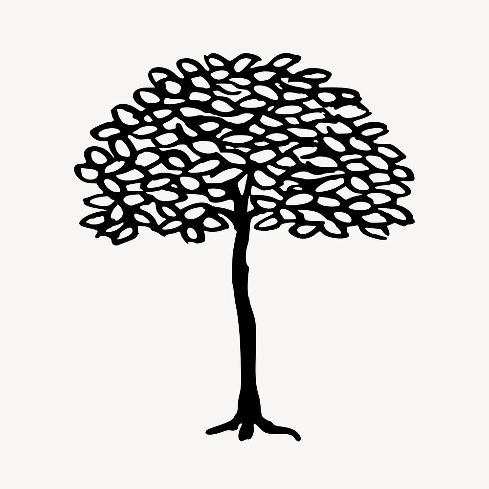 Tree clipart illustration vector. Free public domain CC0 image.