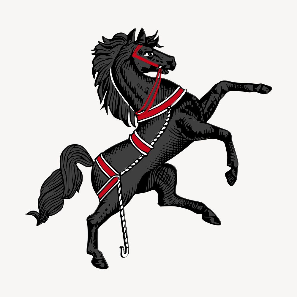 Horse clipart illustration vector. Free public domain CC0 image.