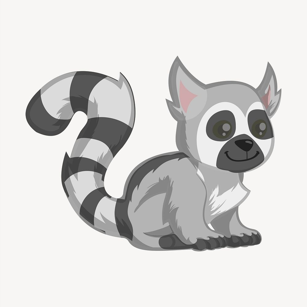 Lemur clipart illustration vector. Free public domain CC0 image.