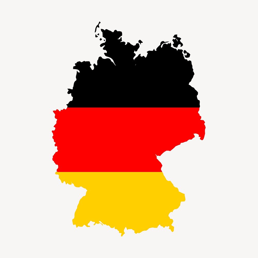 German flag clipart illustration vector. Free public domain CC0 image.