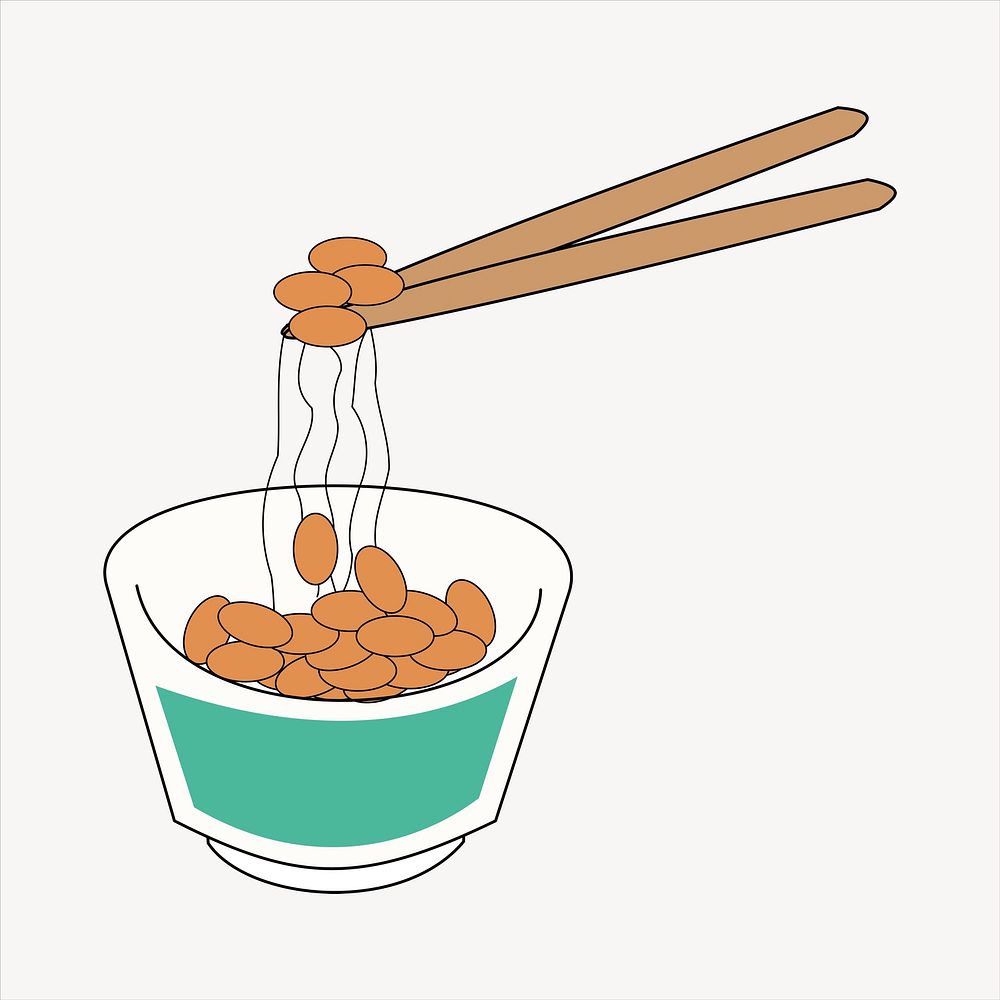 Natto illustration. Free public domain CC0 image.