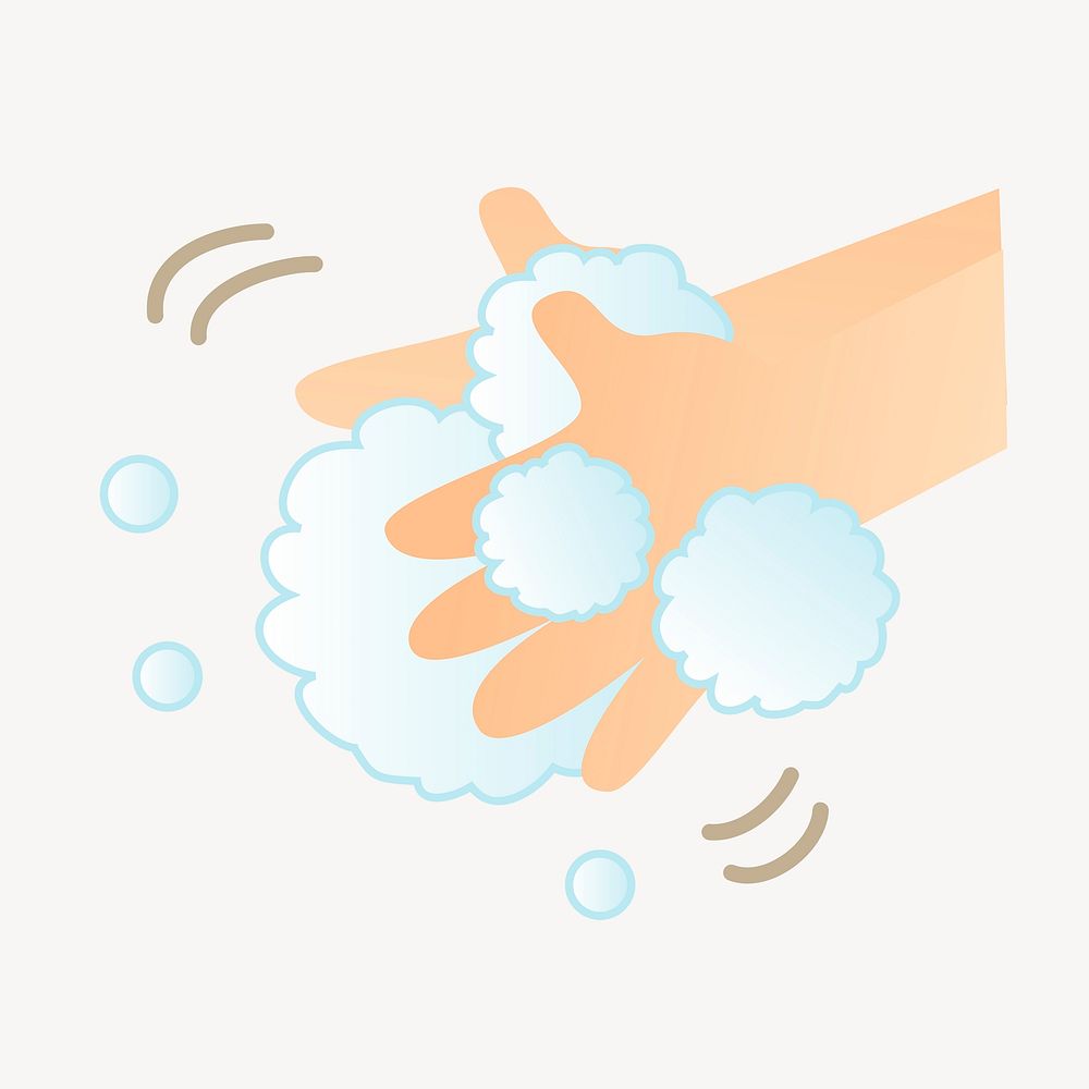 Hand washing clip art vector. Free public domain CC0 image.
