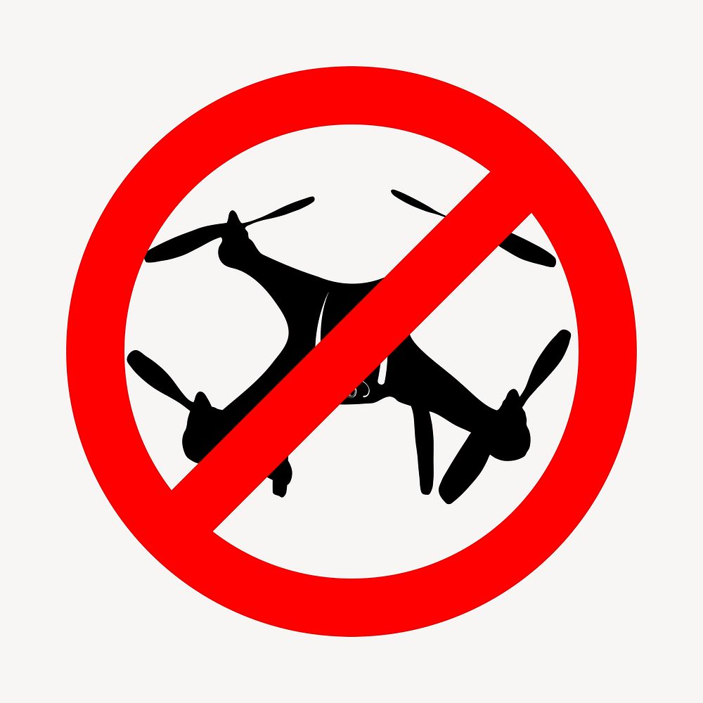 No drone sign clipart illustration vector. Free public domain CC0 image.