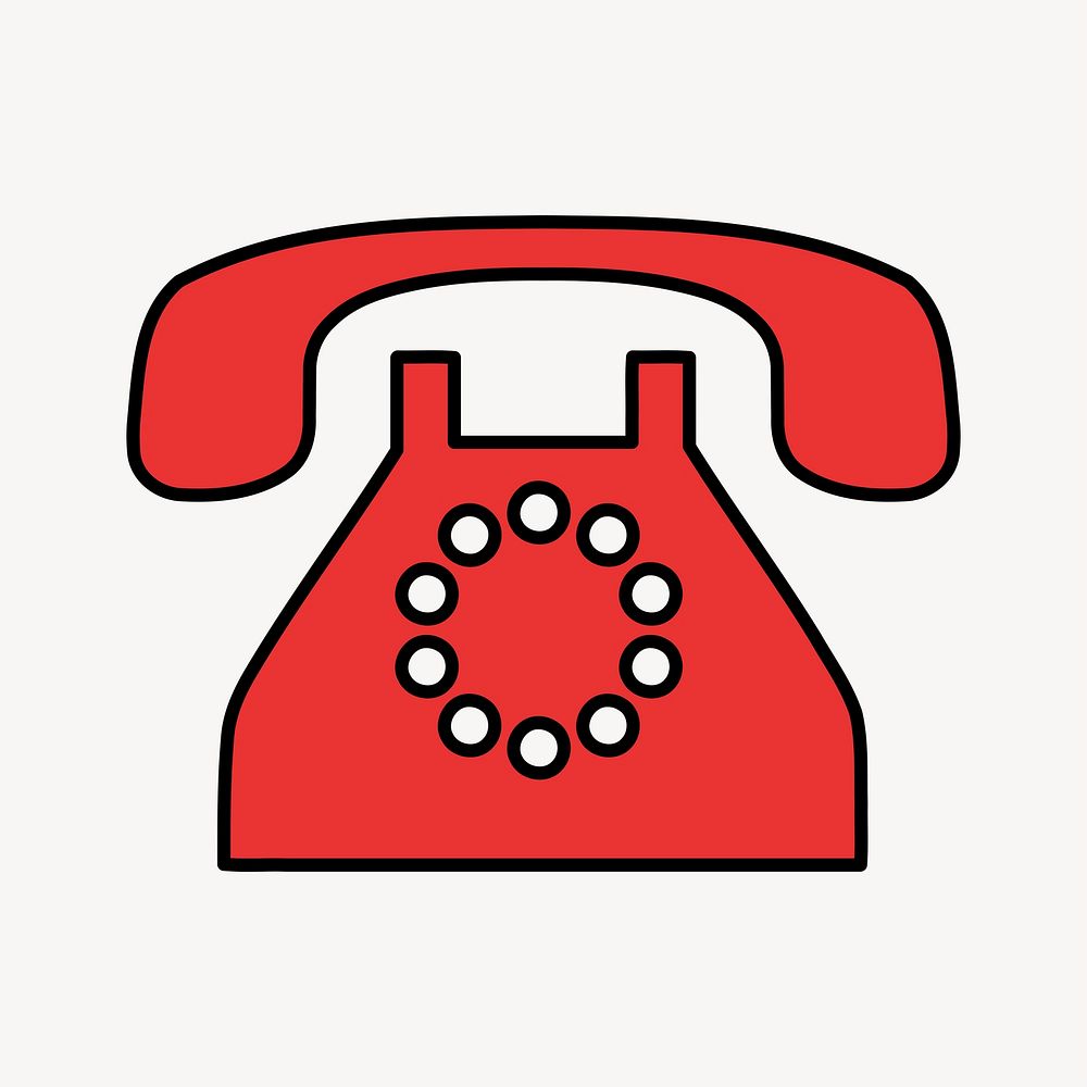 Telephone illustration vector. Free public domain CC0 image.
