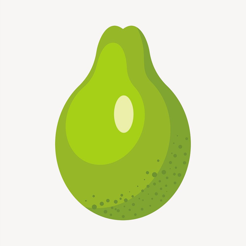 Avocado clipart illustration vector. Free public domain CC0 image.