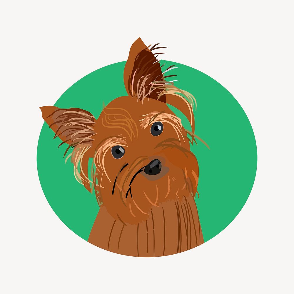 Yorkshire Terrier dog illustration vector. Free public domain CC0 image.