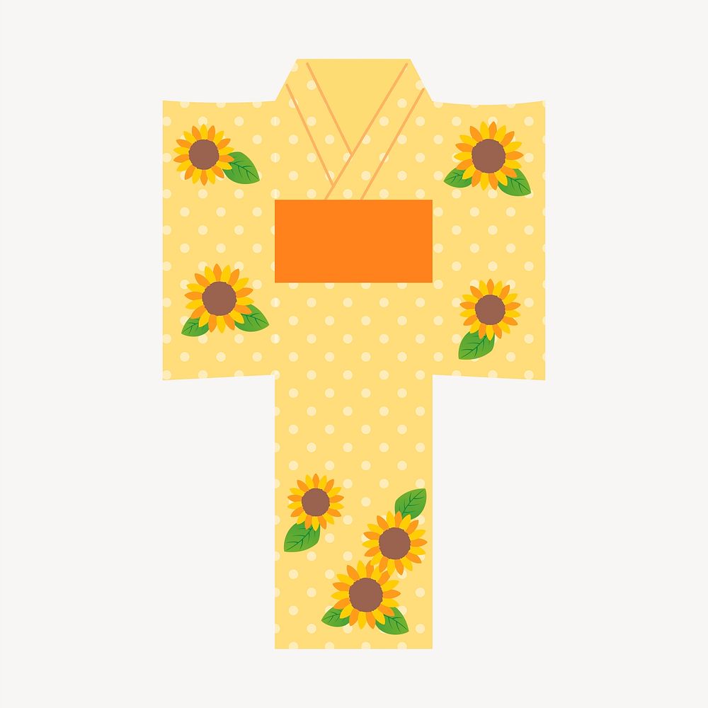 Kimono illustration. Free public domain CC0 image.