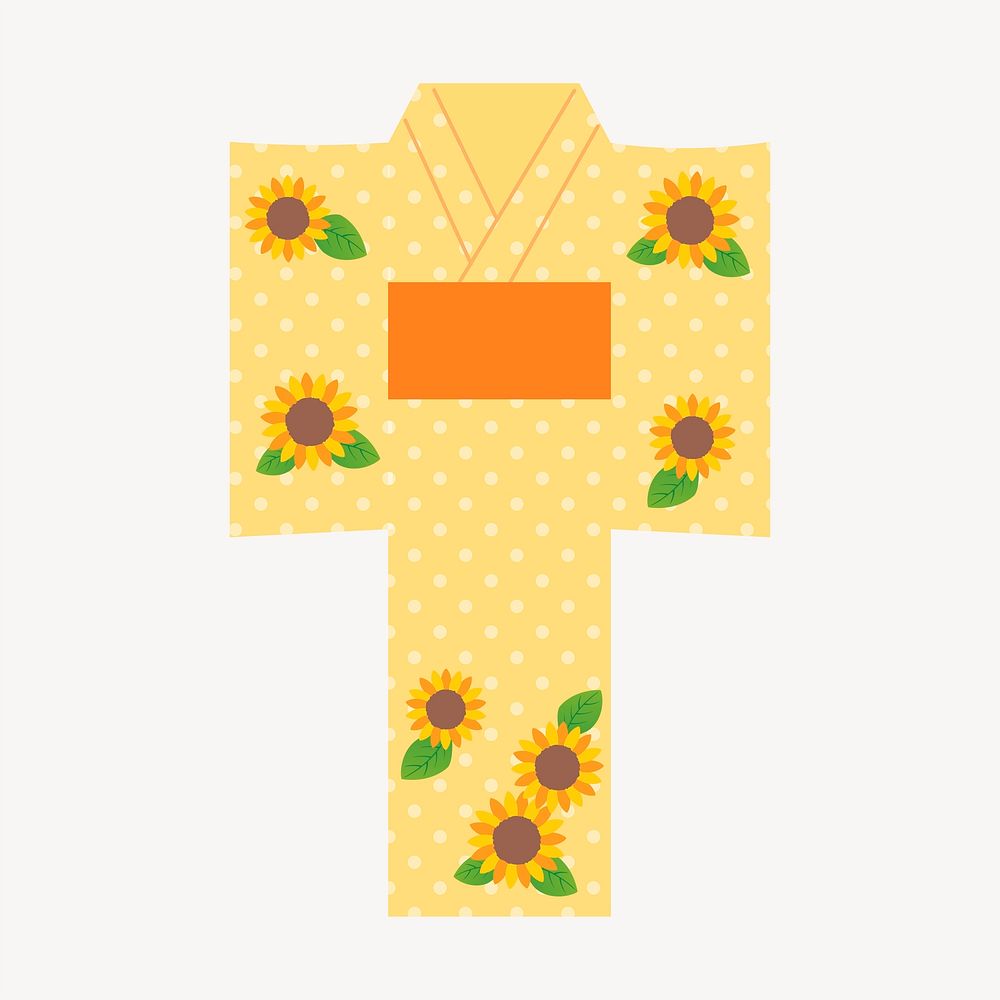 Kimono illustration psd. Free public domain CC0 image.
