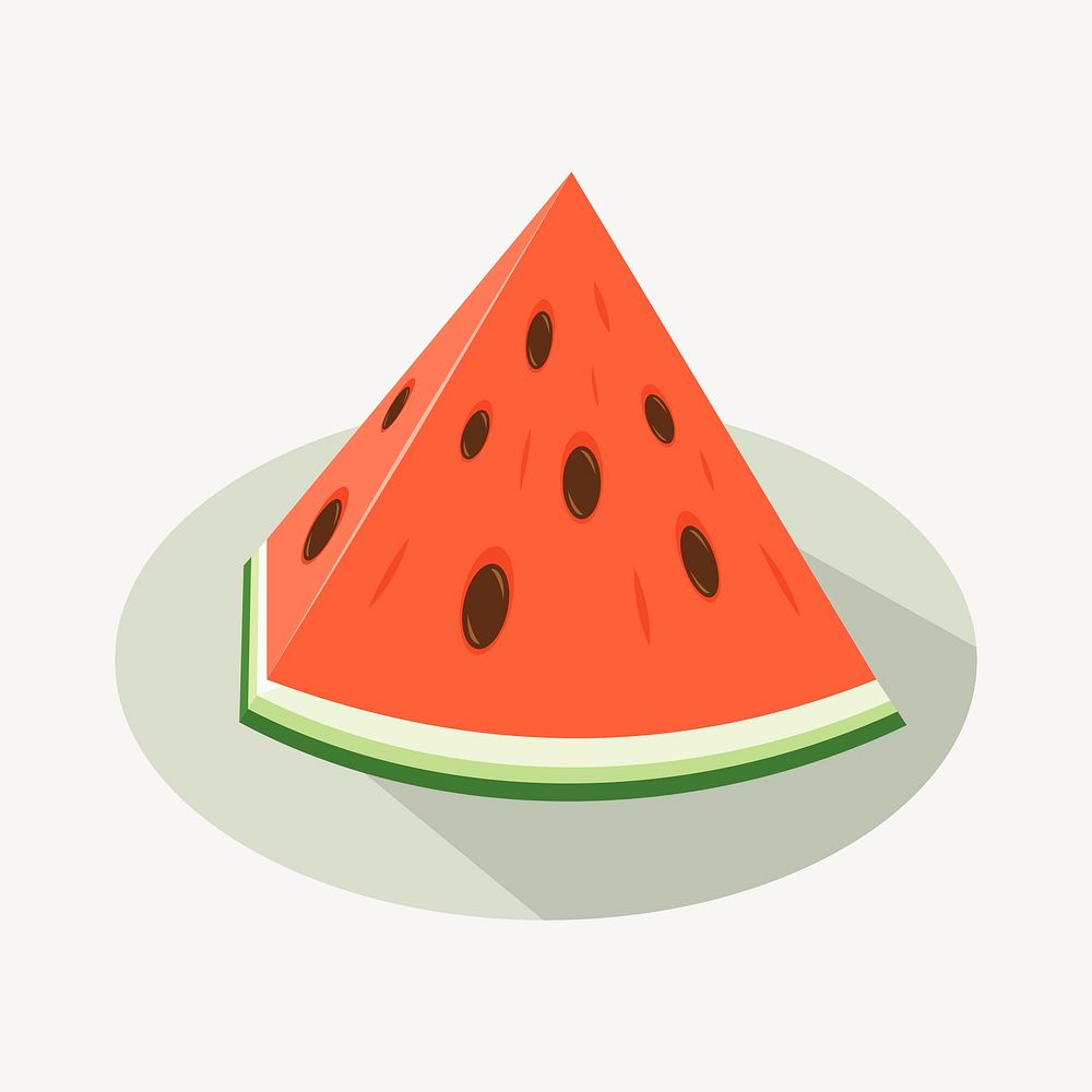 Watermelon illustration. Free public domain CC0 image.