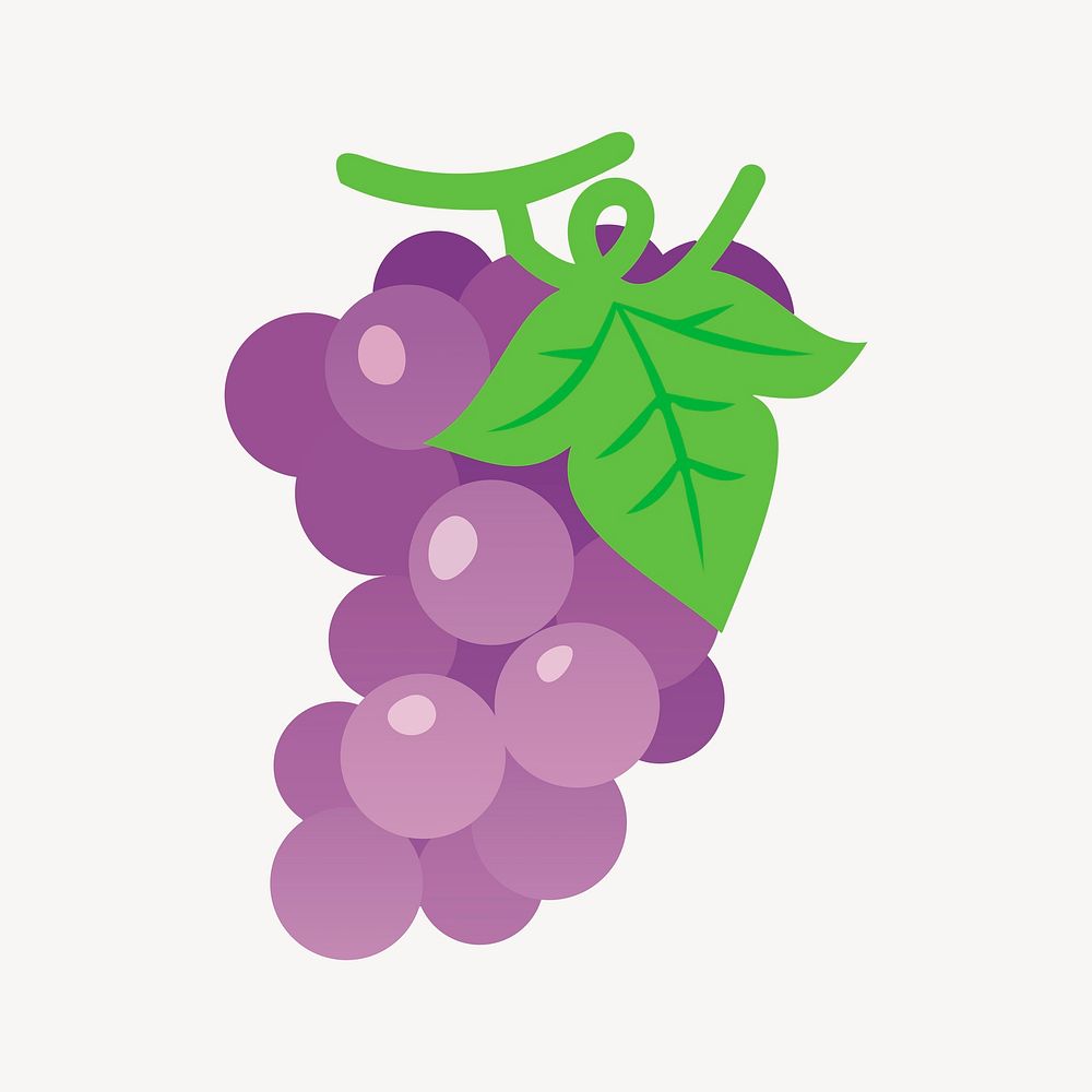 Grape illustration vector. Free public domain CC0 image.