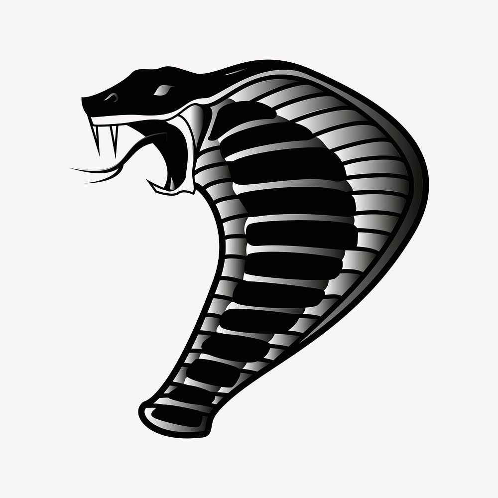 Cobra illustration vector. Free public domain CC0 image.