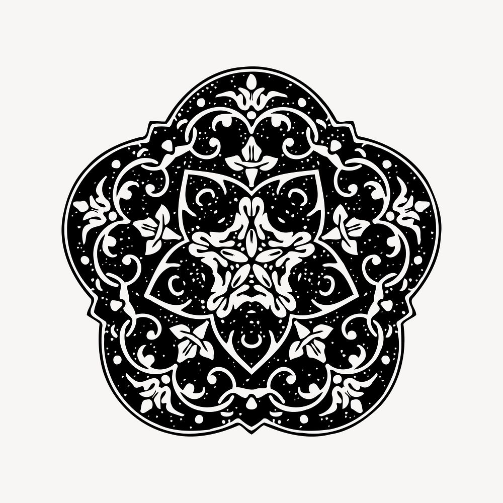 Persian ornament clipart illustration vector. Free public domain CC0 image.