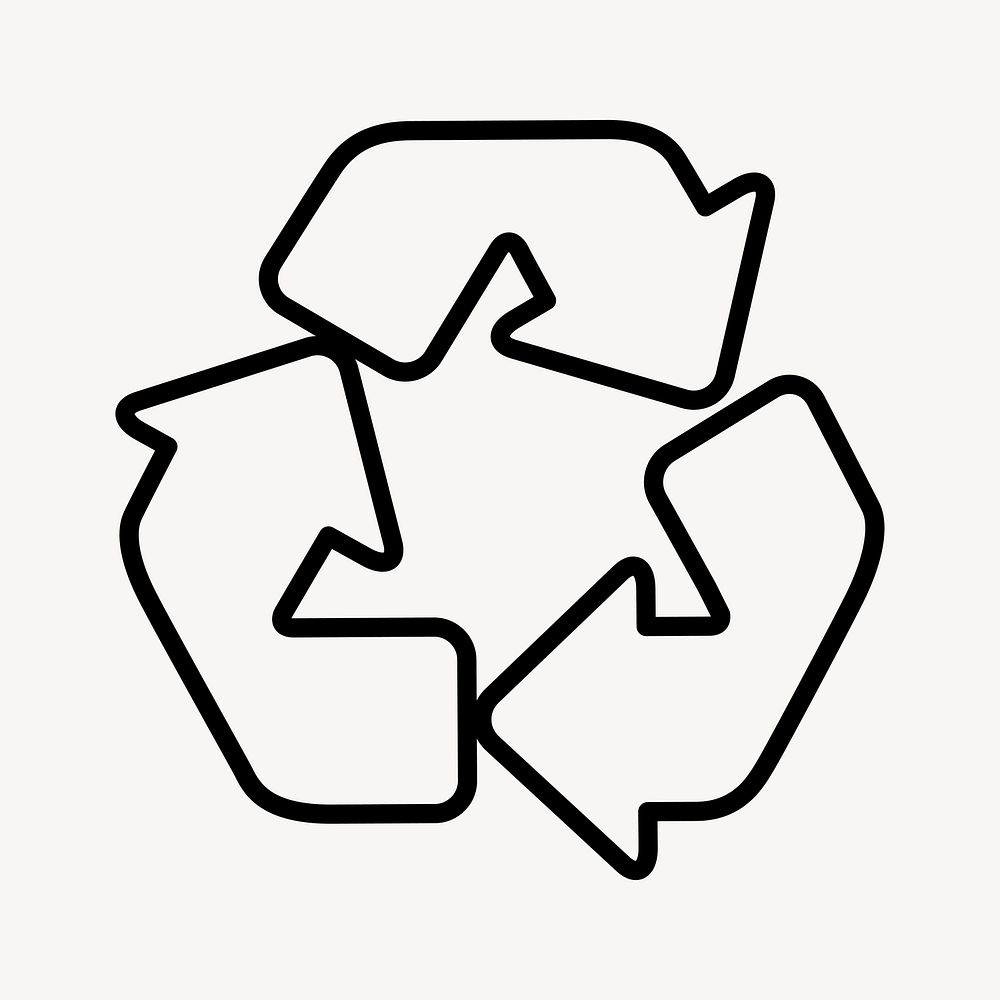 Recycle symbol, illustrated design vector