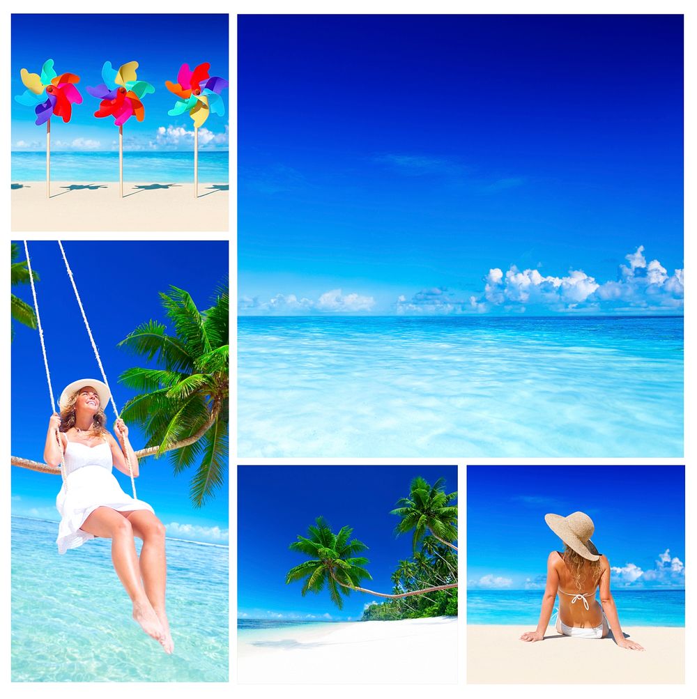 Woman Summer Beach Relaxation Vacation Concept