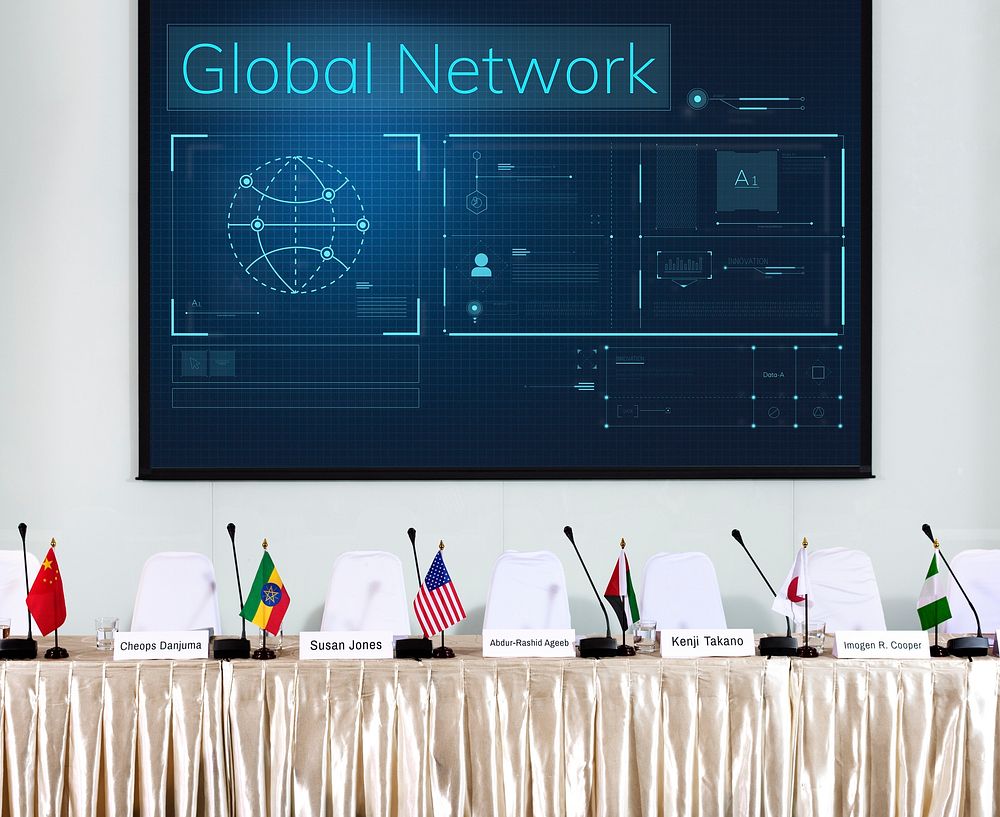 Global conference communication technology network connection
