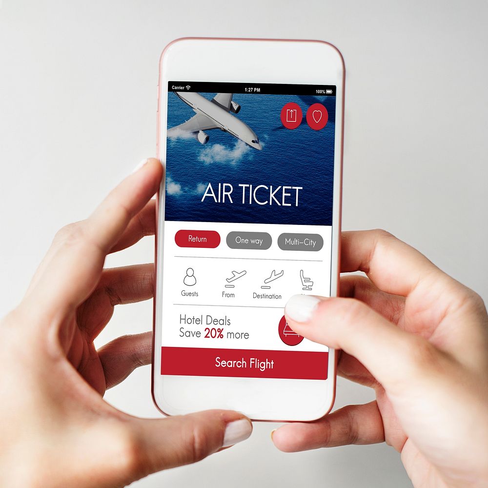 Air Ticket Flight Booking Concept