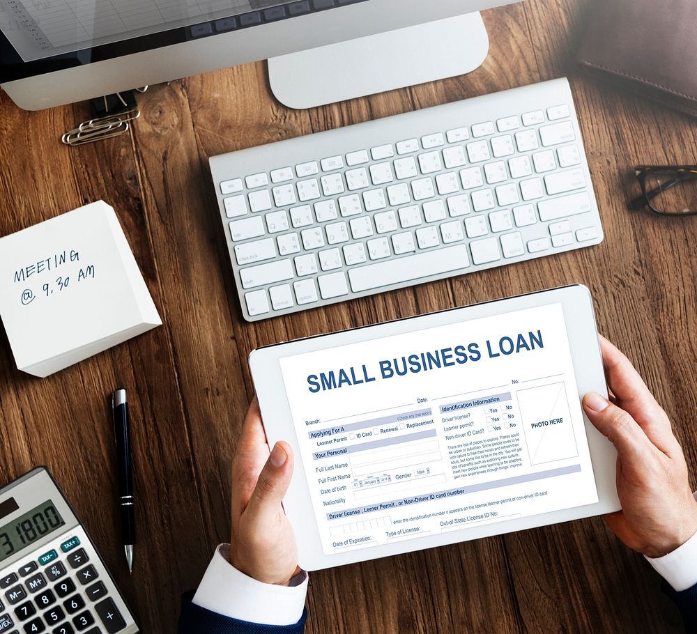 Small Business Loan Form Financial Concept