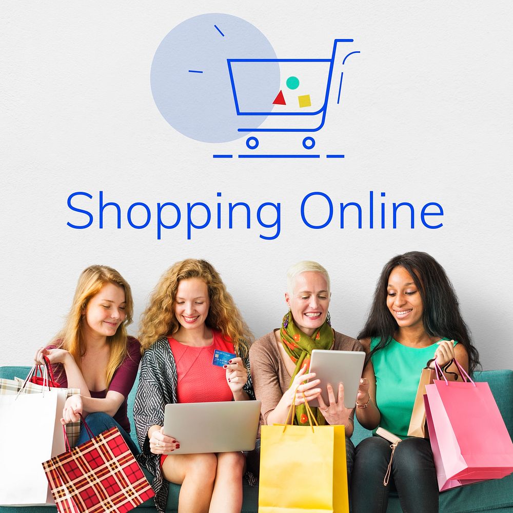 Showing Cart Trolley Shopping Online Sign Graphic