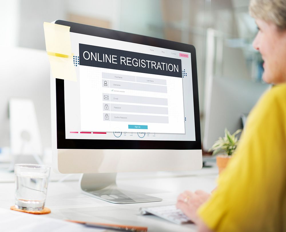 Online Registration Membership Follow Concept