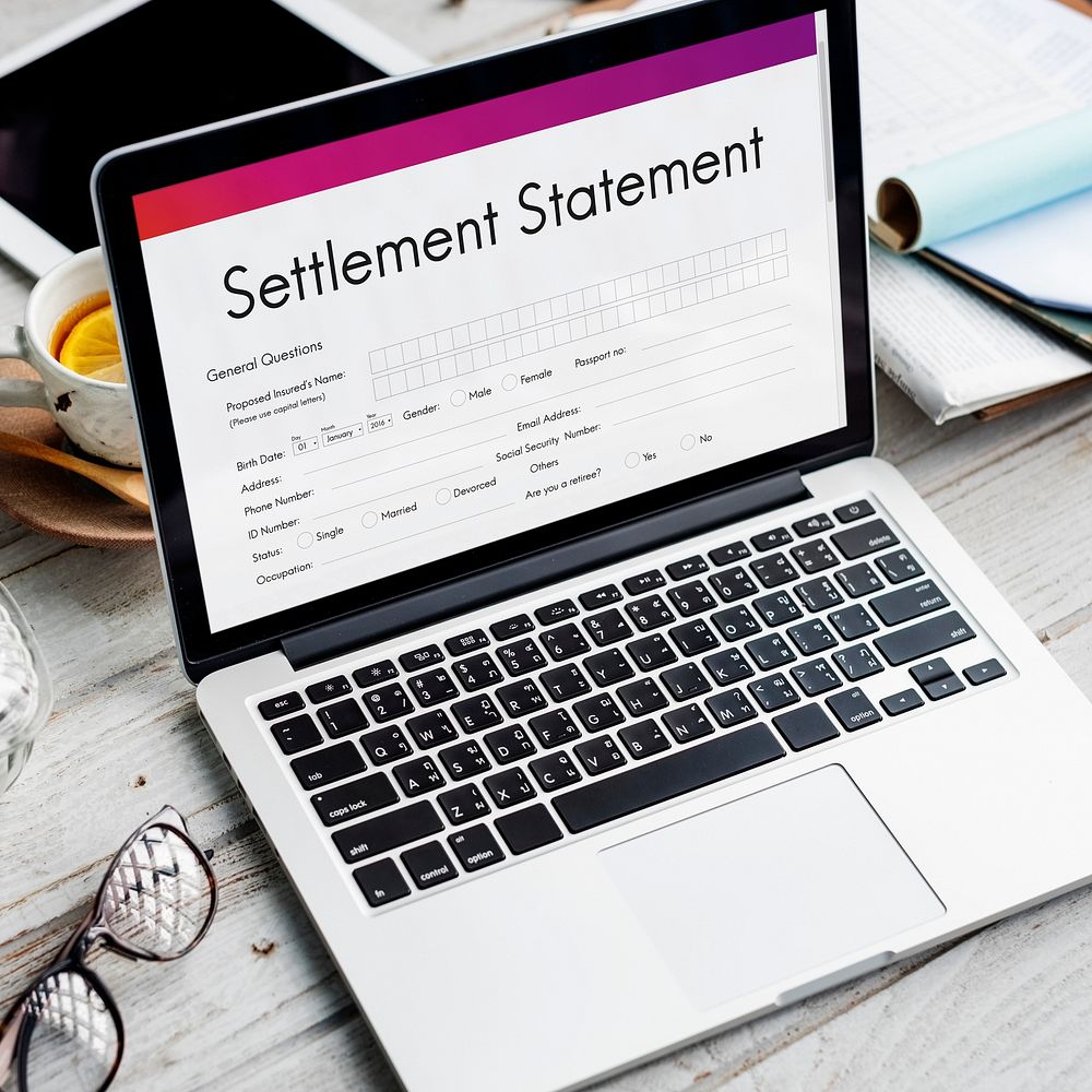Settlement Statement Balance Scrutiny Estate Concept