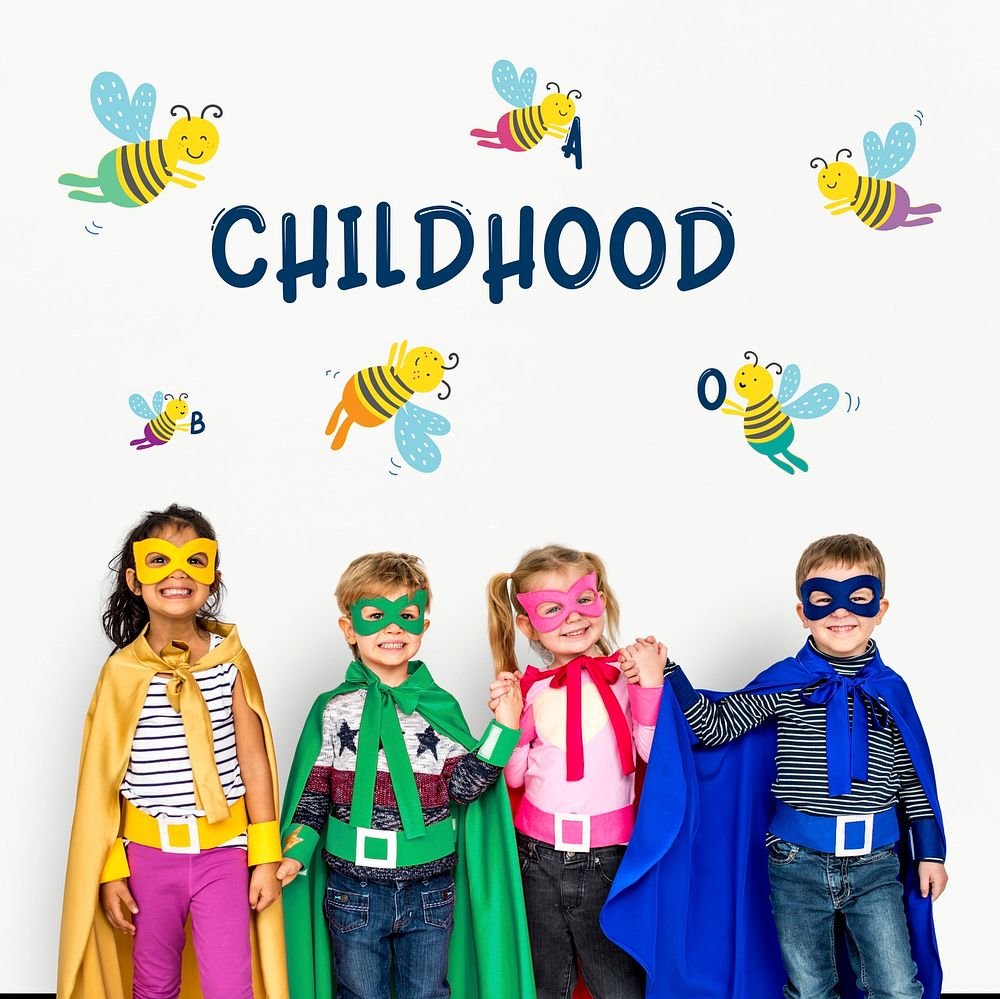 Kids Children Friendship Together Team Bee Graphic