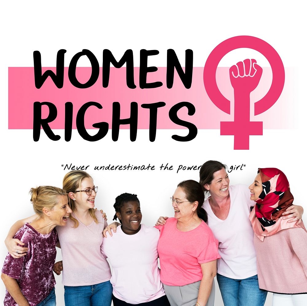 Diverse woman together with equality concept