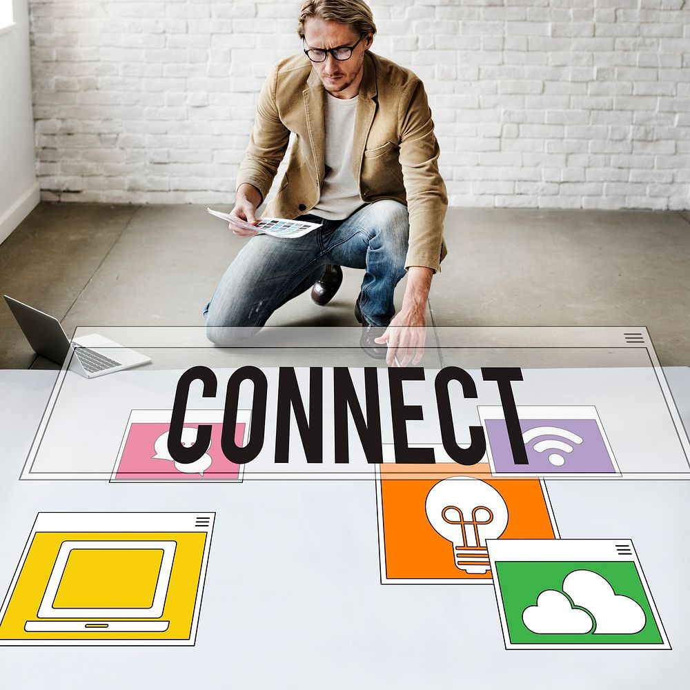 Communication Technology Online Networking Connection Concept