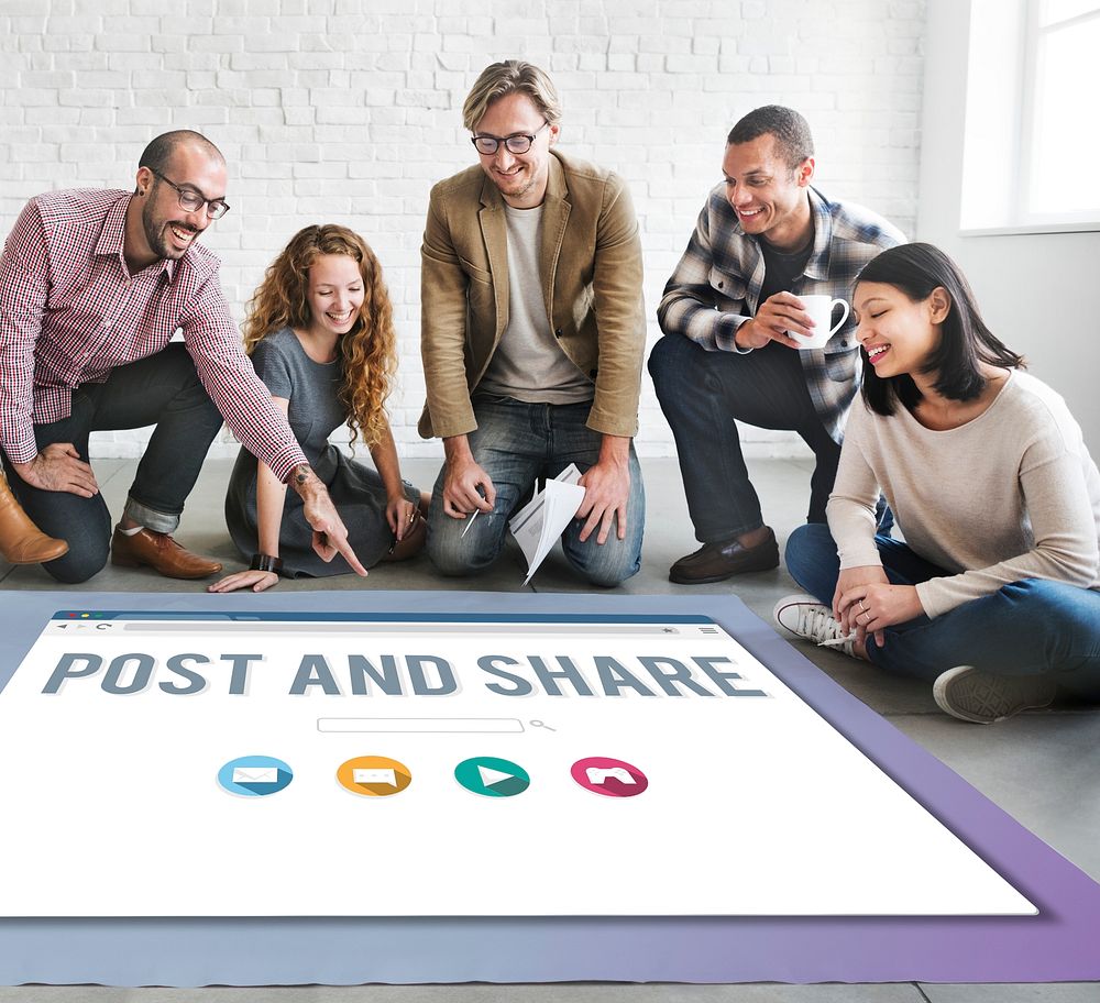 Post Share Communication Connection Social Concept